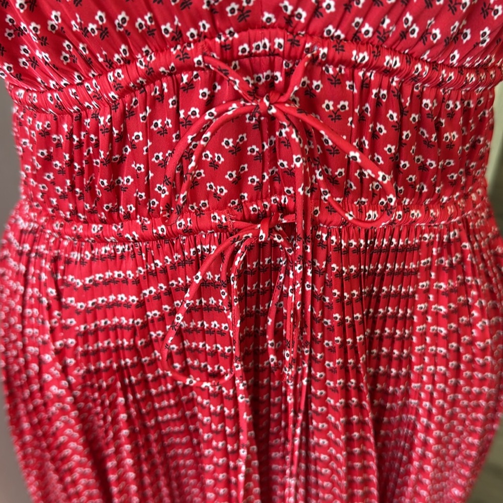 NWT J.Crew 4 CK803 Pleated tie waist luster georgette Dress. 

827 - Picture 10 of 11